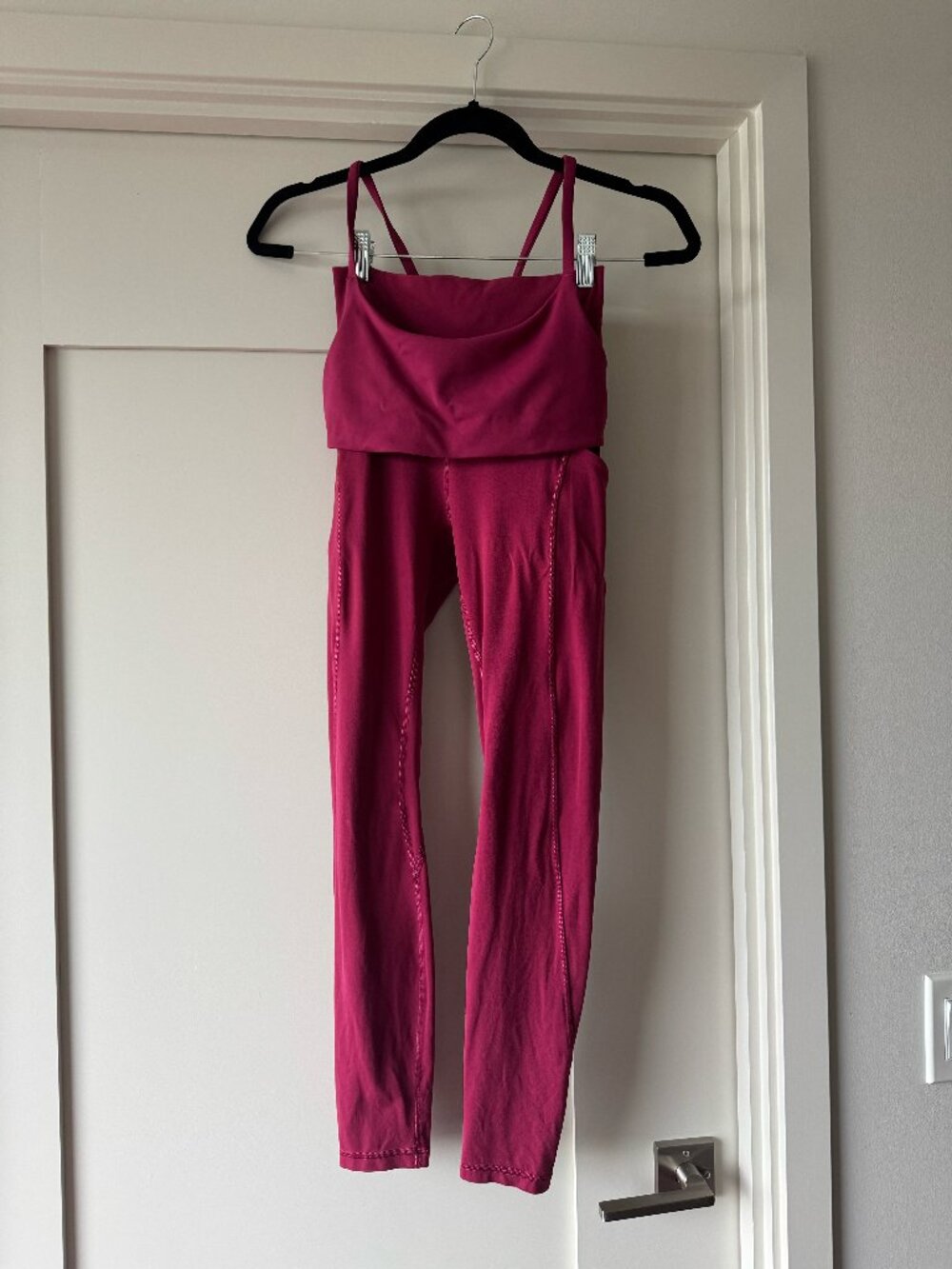 lululemon athletica workout set in Magenta Smoke